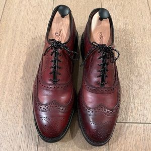Allen Edmonds McAllister Burgundy 9D Leather Dress Shoes Dainite Sole
